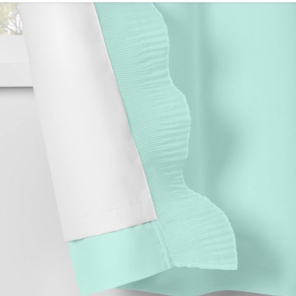 84" Blackout Pleated Side Ruffle Sheer Overlay Panel Mint - Pillowfort - Picture 3 of 3
